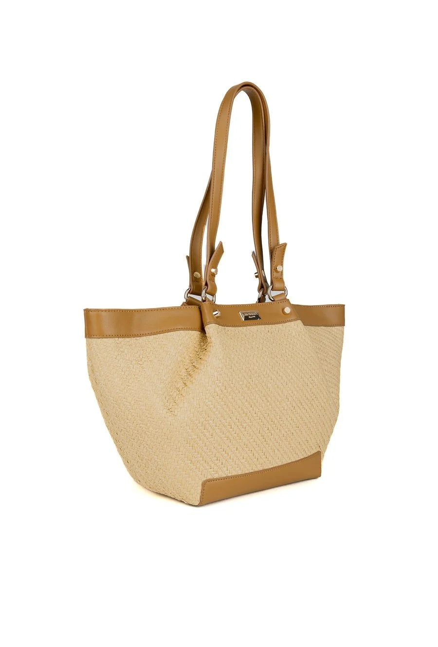 Torba shopper koszyk Monnari z plecionką