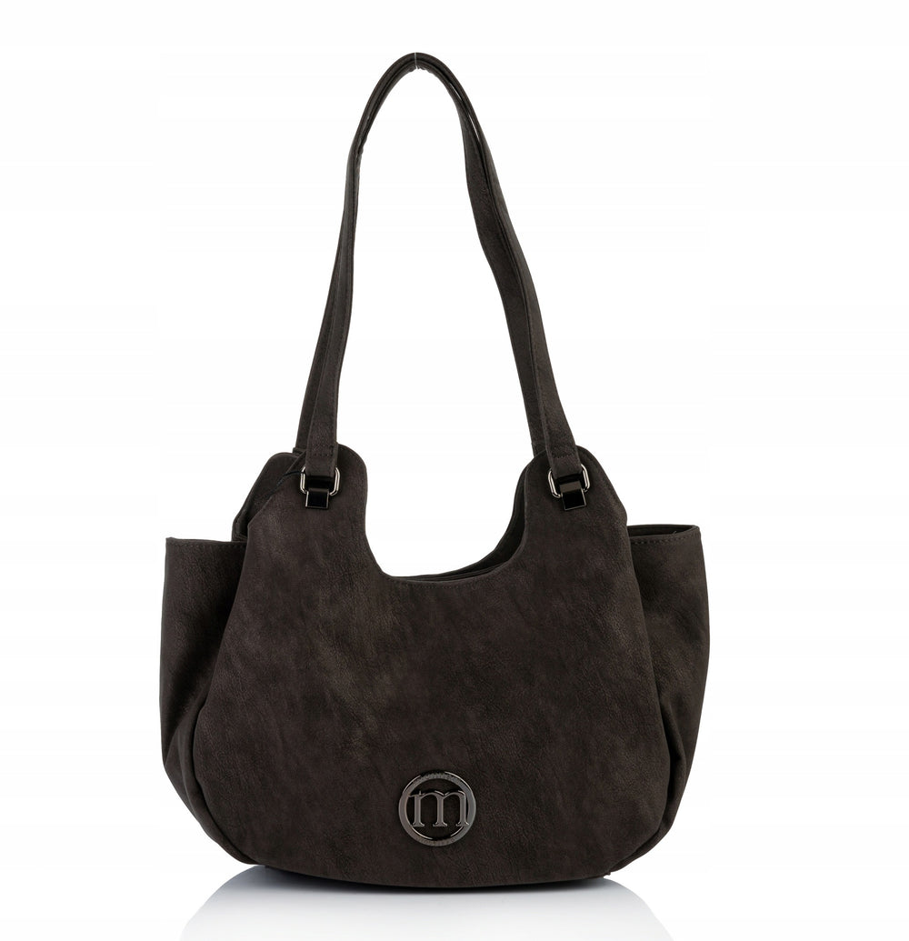 Torebka shopper worek Monnari 3-komorowa – ciemnobrązowa – zdjęcie 2