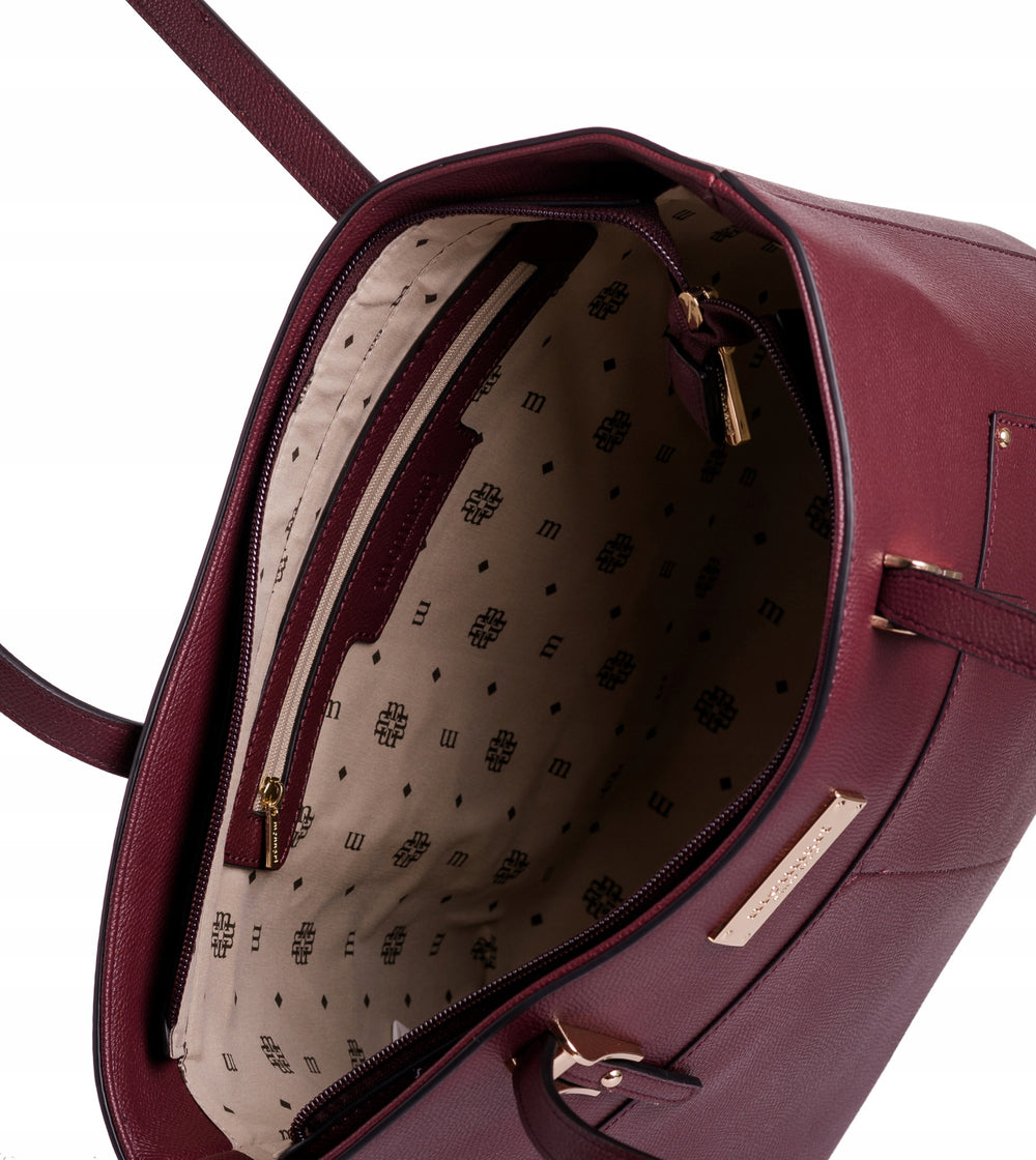 Torebka kuferek shopper Monnari miejska, do pracy – burgundowa