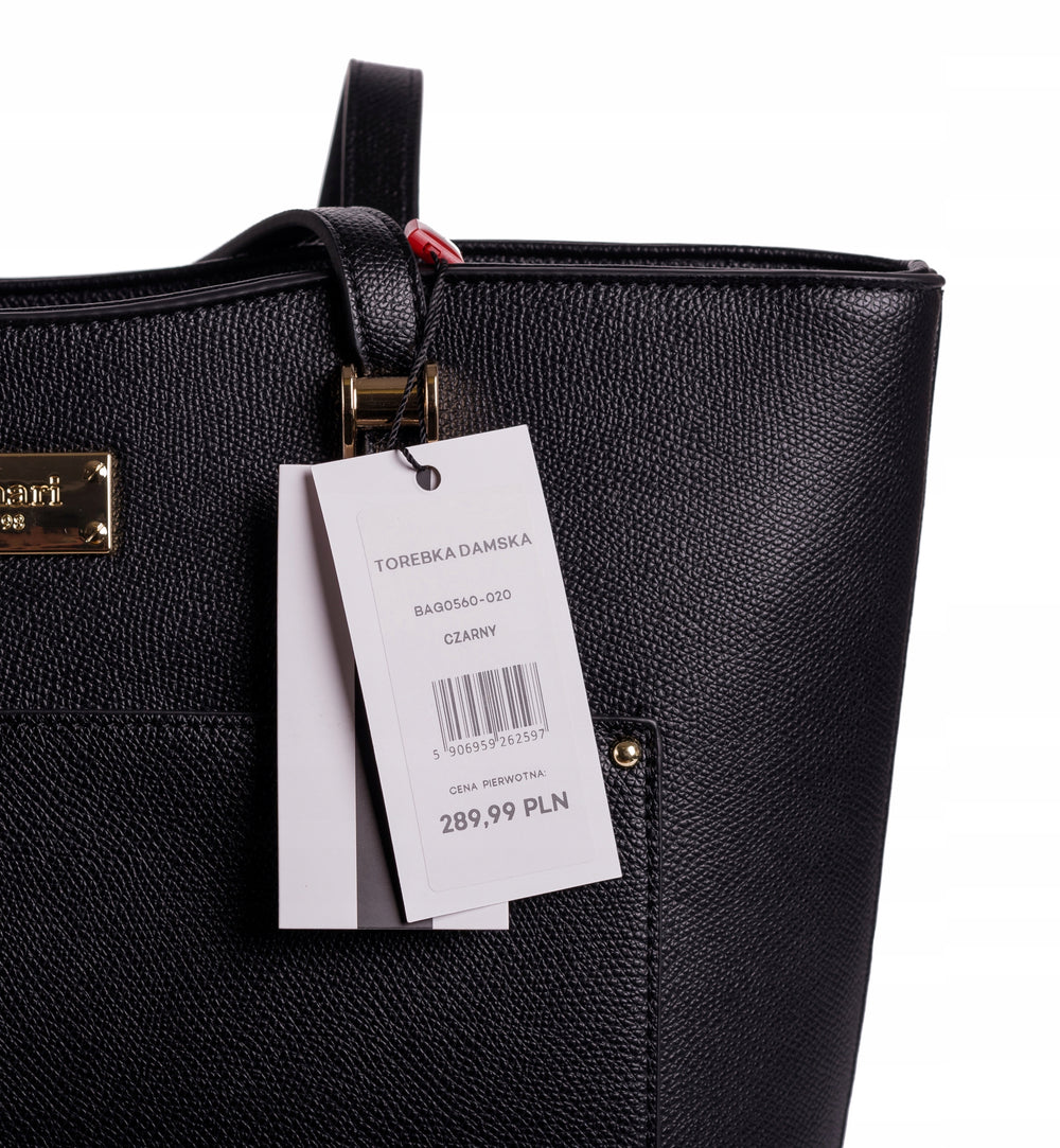 Torebka kuferek shopper Monnari miejska, do pracy – czarna
