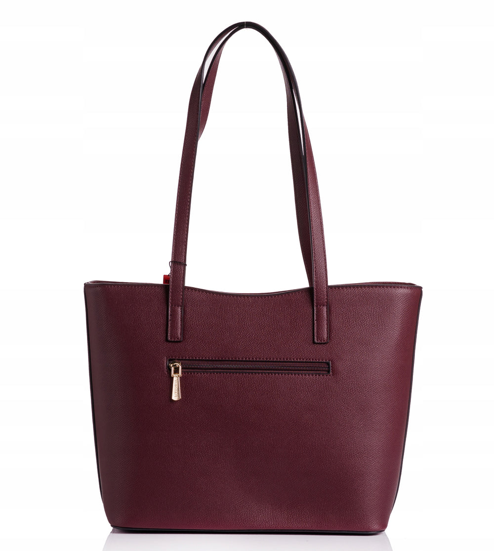 Torebka kuferek shopper Monnari miejska, do pracy – burgundowa