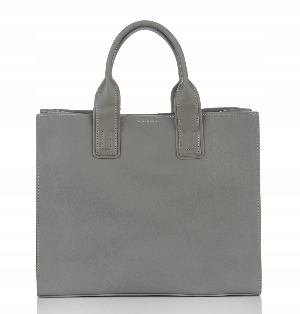 Torba shopper Monnari z pomponem, miejska – szara