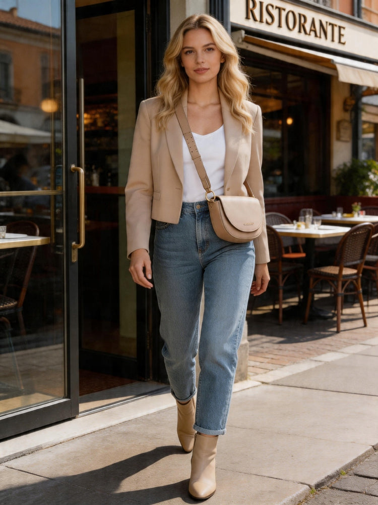 Listonoszka łódka crossbody Monnari – beżowa