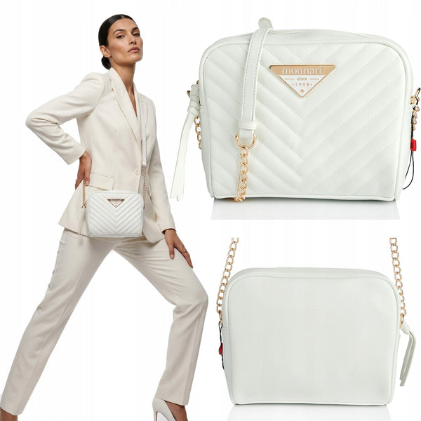 Listonoszka crossbody damska Monnari elegancka – biała