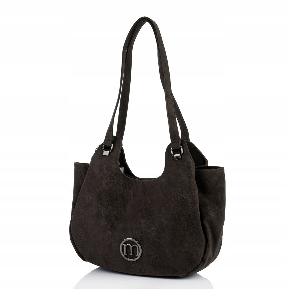 Torebka shopper worek Monnari 3-komorowa – ciemnobrązowa – zdjęcie 6