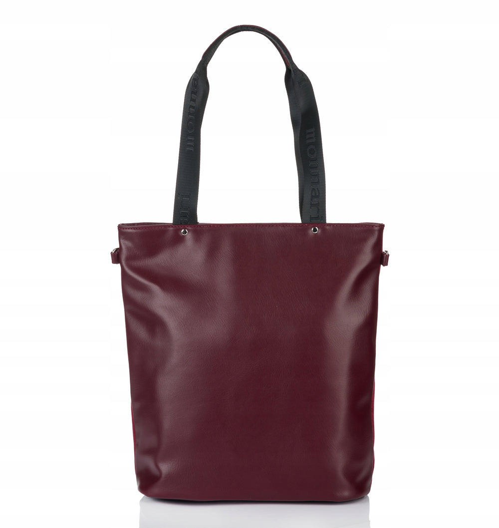 Torebka shopper Monnari duża, zamszowa, mieszcząca A4 – burgundowa – zdjęcie 6