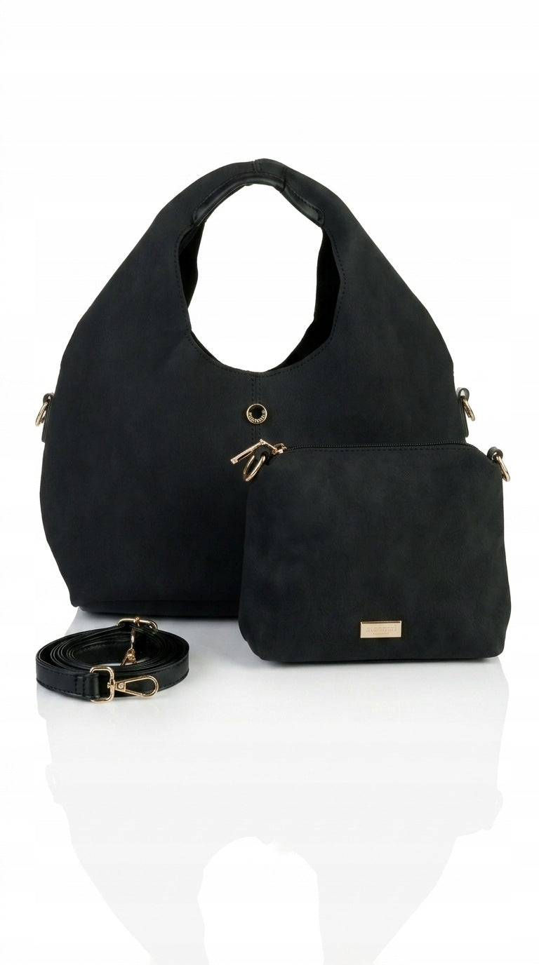 Torebka shopper z listonoszką 2w1 Monnari – czarna