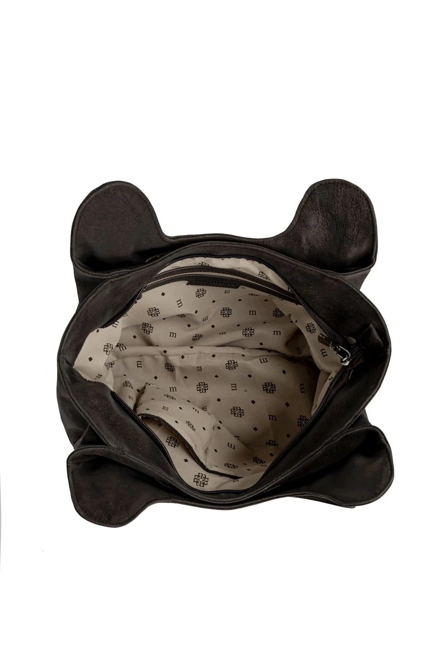 Torebka shopper worek Monnari 3-komorowa – ciemnobrązowa – zdjęcie 9
