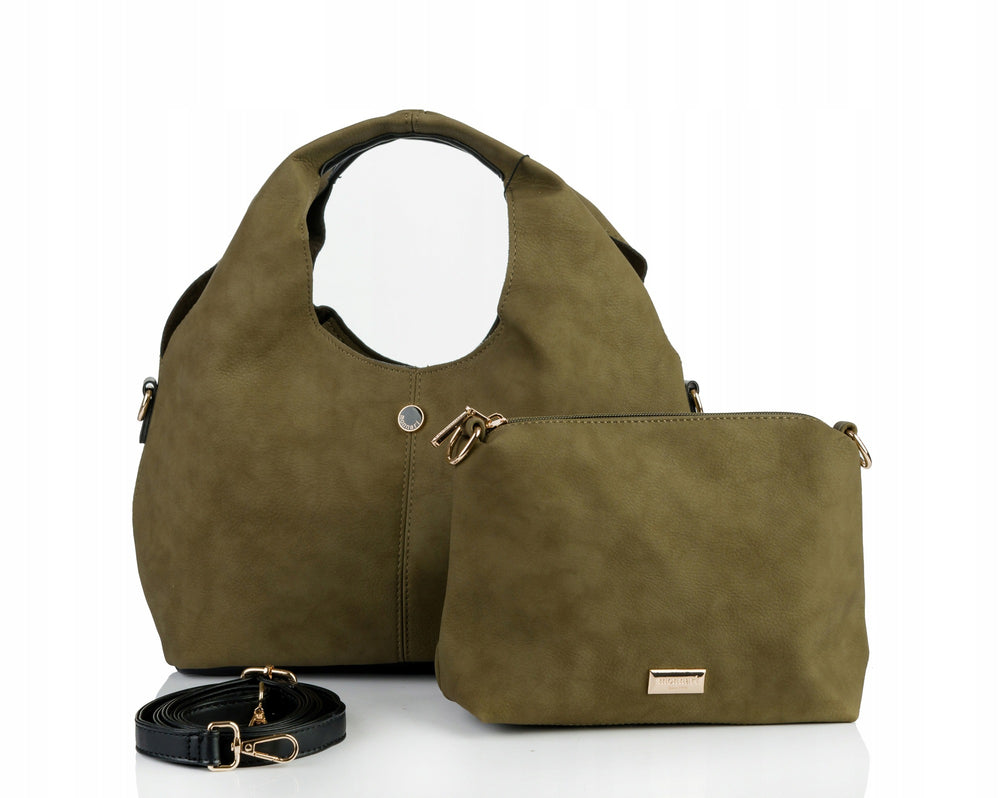 Torebka shopper z listonoszką 2w1 Monnari – zielona