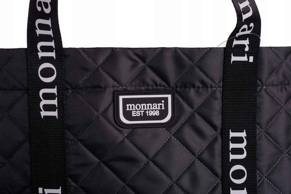 Torba shopper damska Monnari duża A4, wodoodporna – czarna