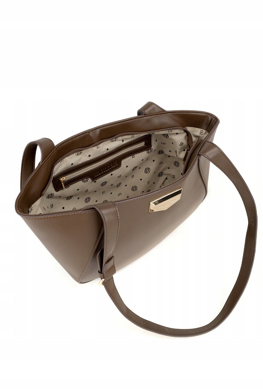 Klasyczna torebka shopper Monnari na ramię – czekoladowa