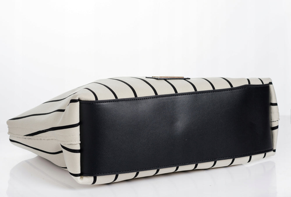 Torebka shopper z listonoszką 2w1 Monnari – biało-czarna