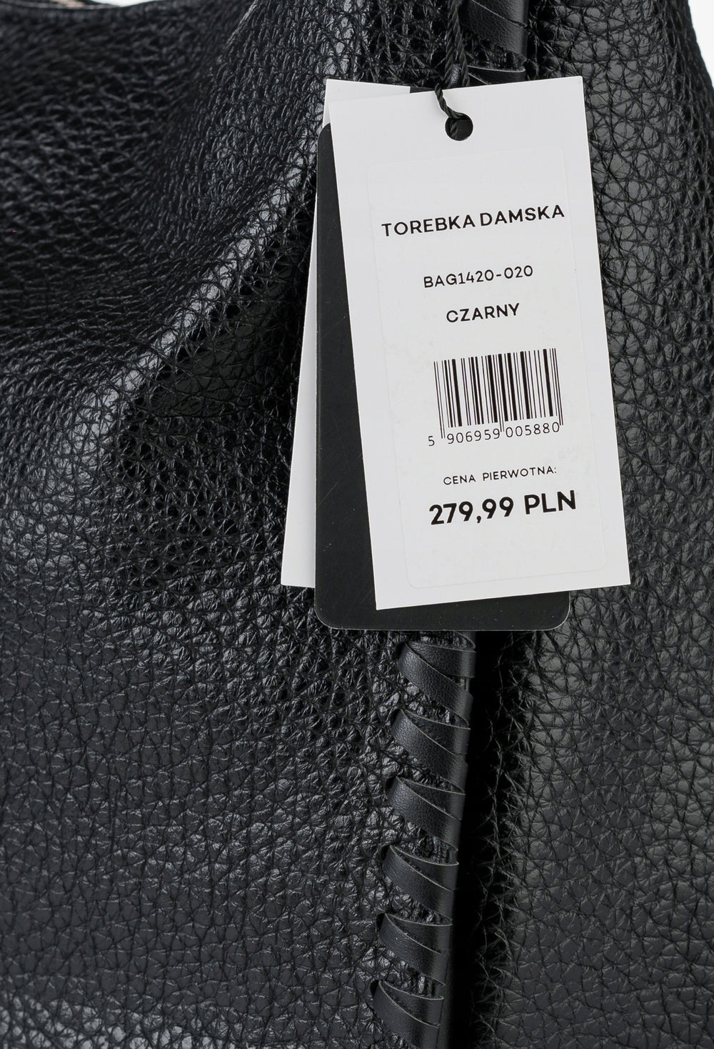 Torebka shopper Monnari pojemna, na ramię, z kieszonkami – czarna – zdjęcie 15