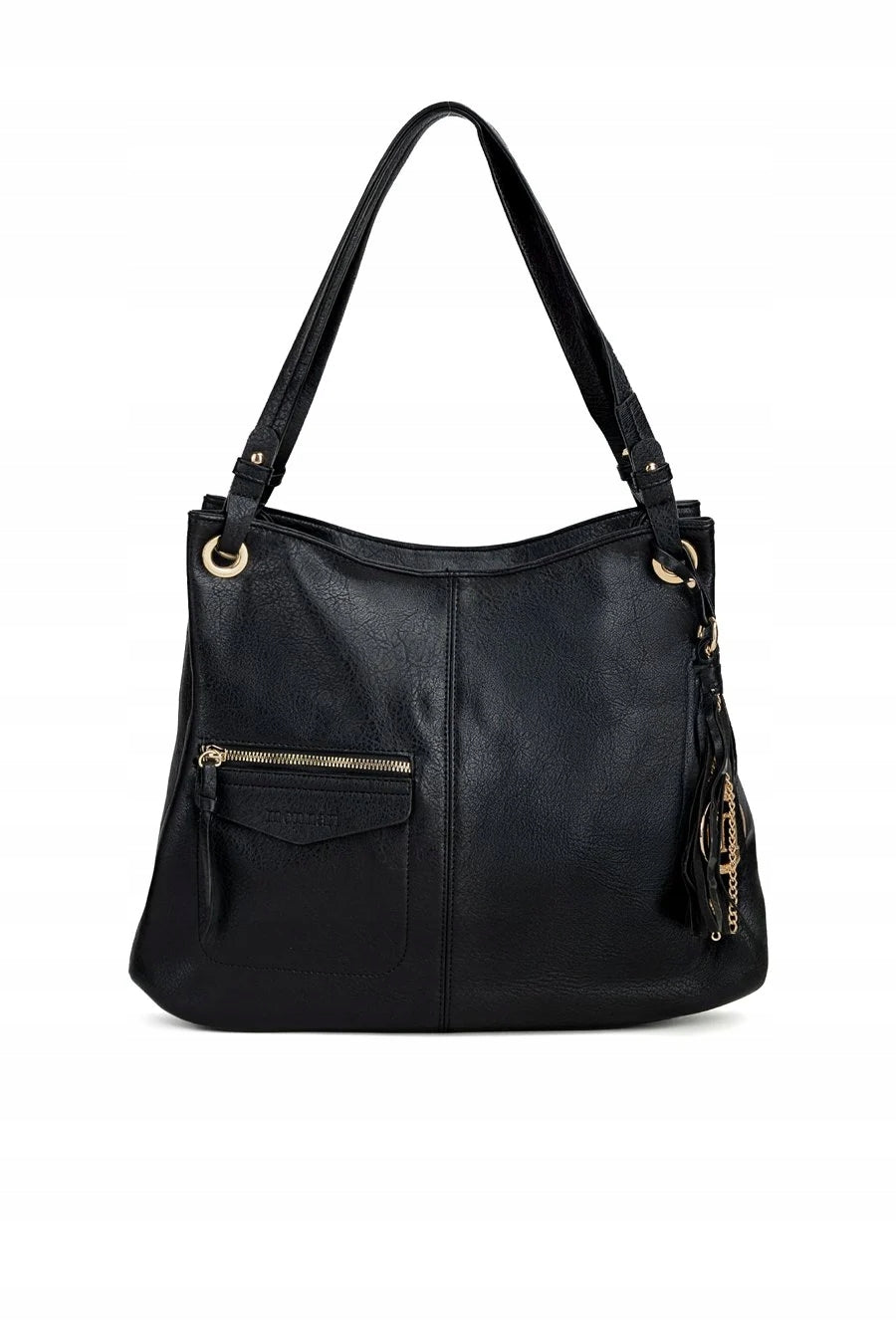 Torebka shopper Monnari z przywieszką – czarna