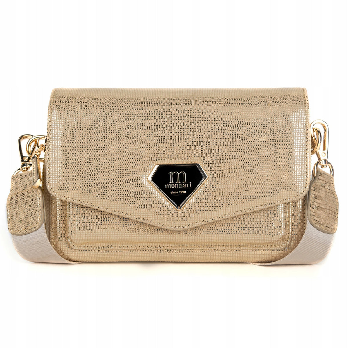 Torebka na telefon Monnari, listonoszka phone bag – złota