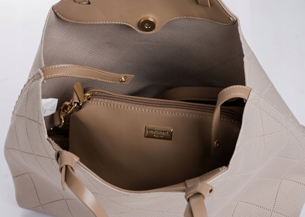 Torebka shopper z listonoszką 2w1 Monnari – beżowa
