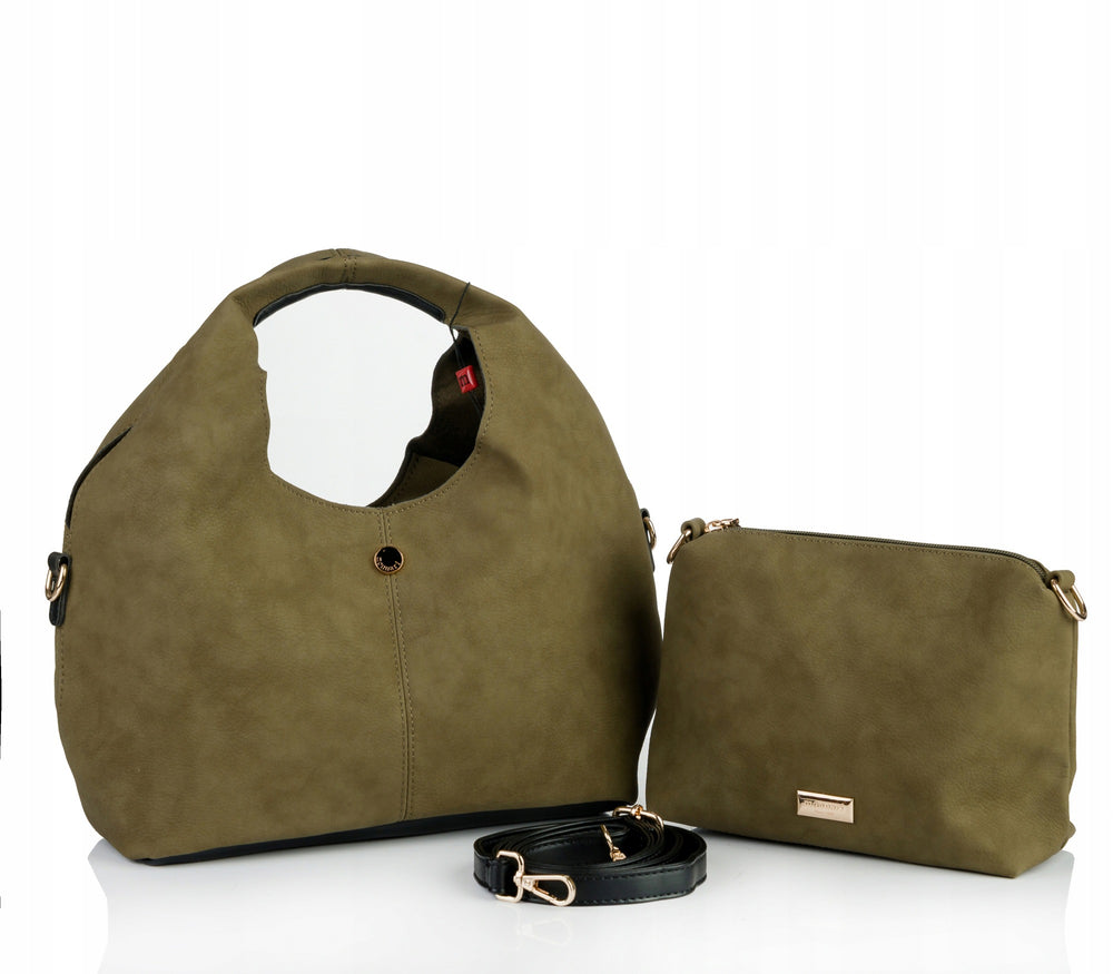 Torebka shopper z listonoszką 2w1 Monnari – zielona