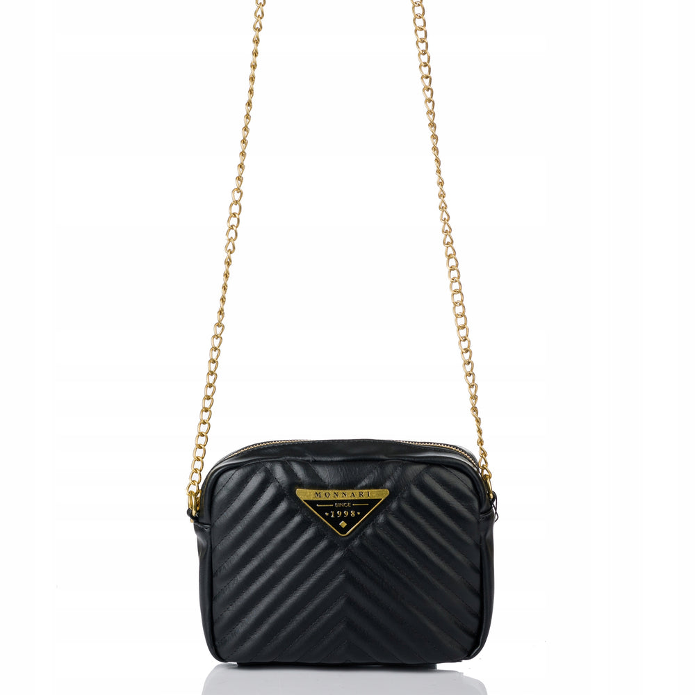 Listonoszka crossbody Monnari z łańcuszkiem – złota