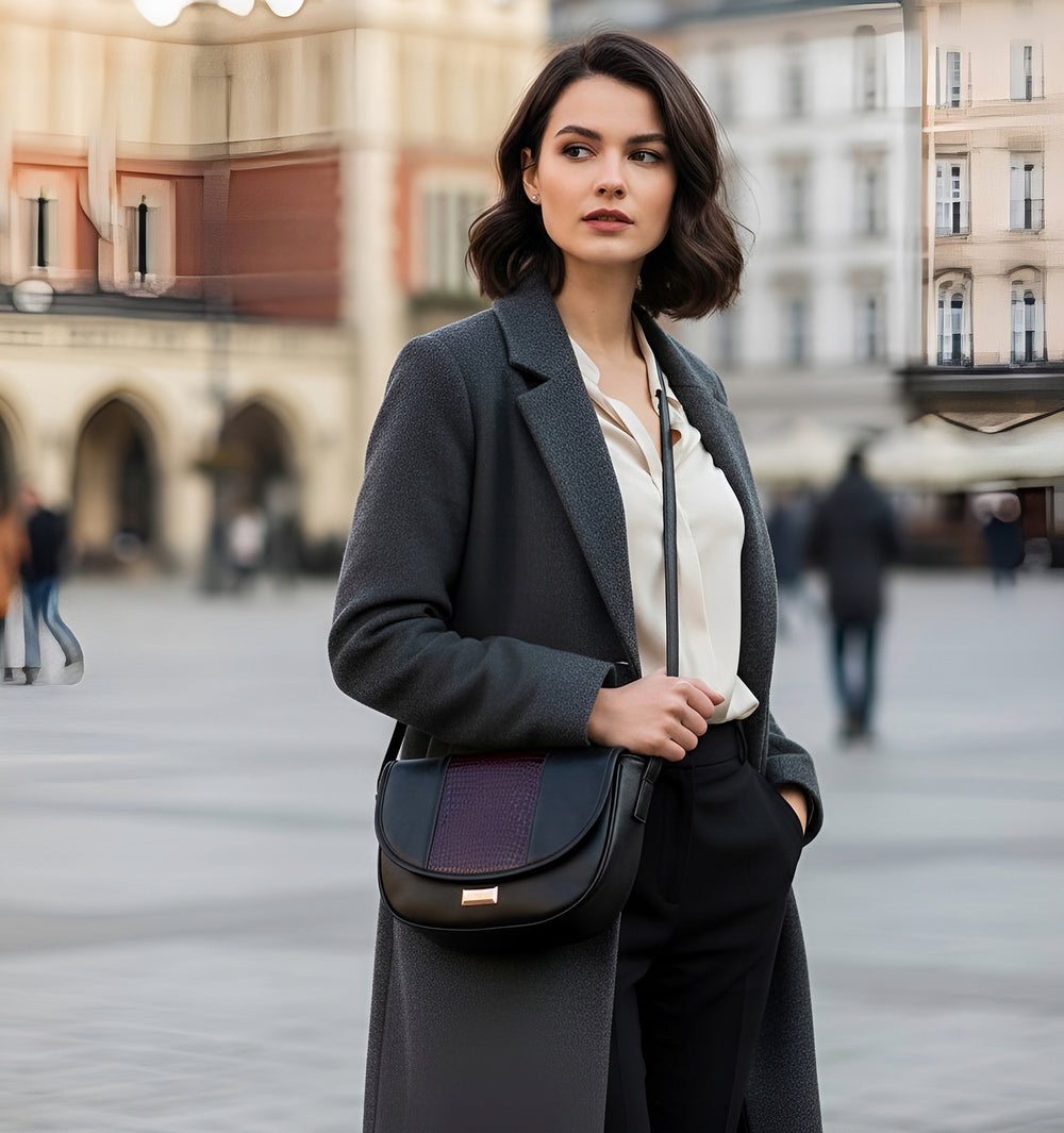 Listonoszka łódka crossbody Monnari – burgundowa