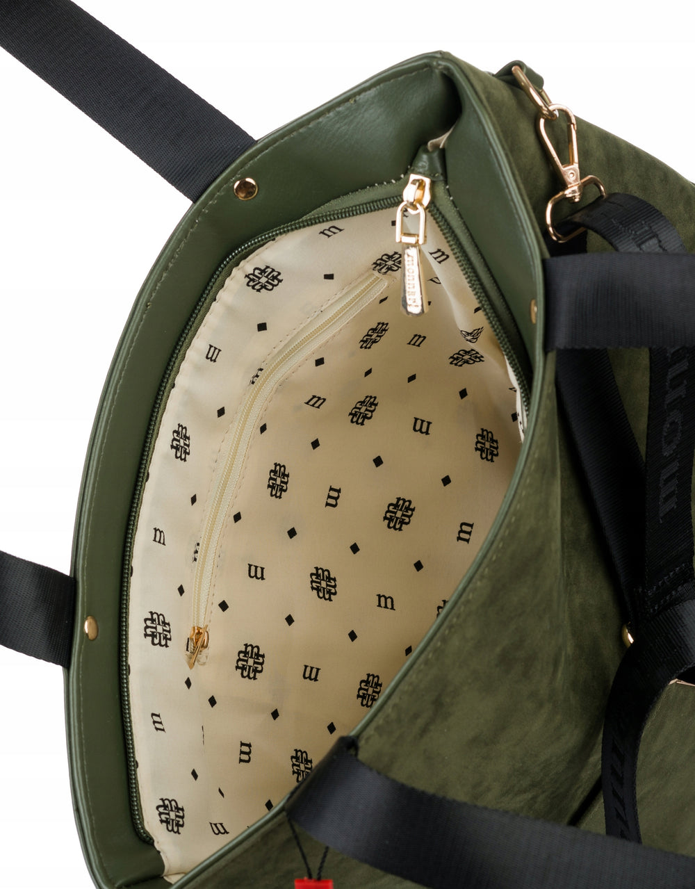 Torba shopper damska Monnari zamszowa – zielona