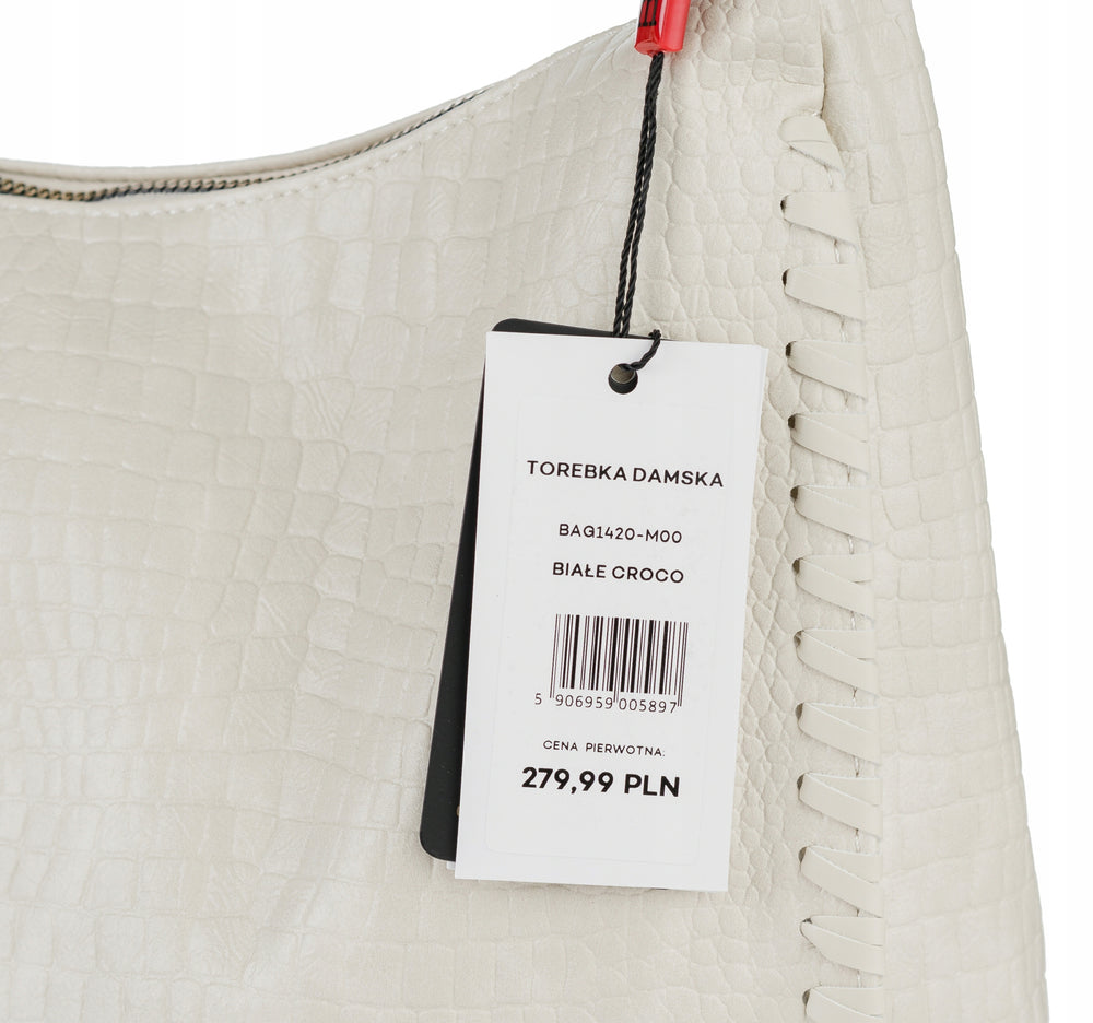 Torebka worek shopper damska Monnari na ramię – biała