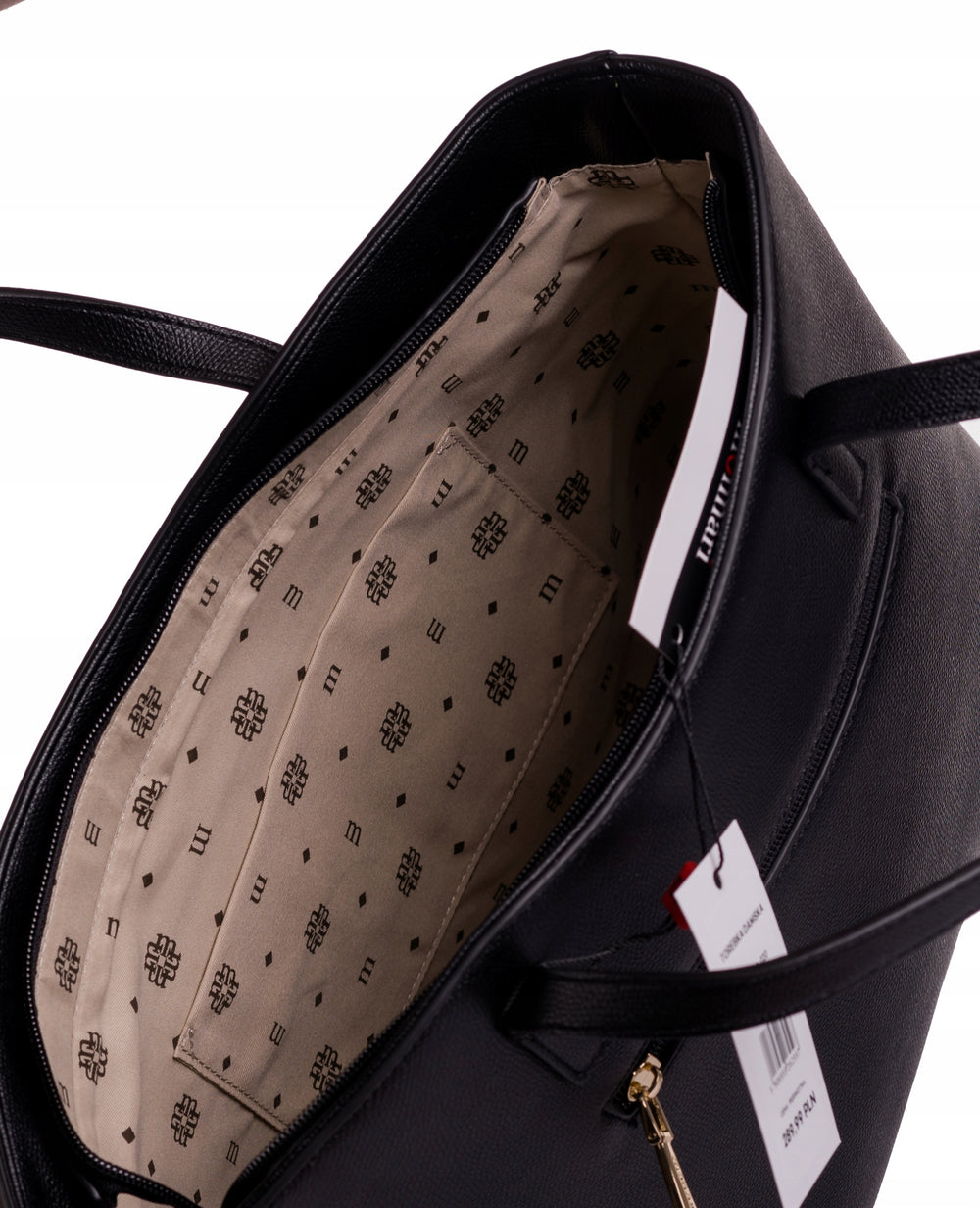 Torebka kuferek shopper Monnari miejska, do pracy – czarna