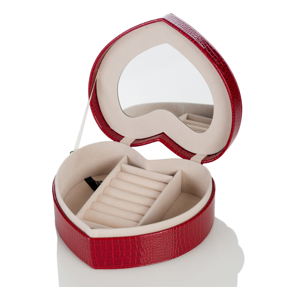 Elegancki kuferek na biżuterię w kształcie serca MONNARI