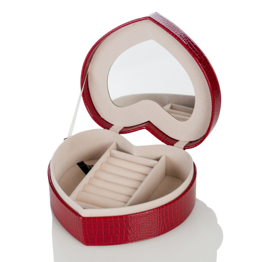 Elegancki kuferek na biżuterię w kształcie serca MONNARI