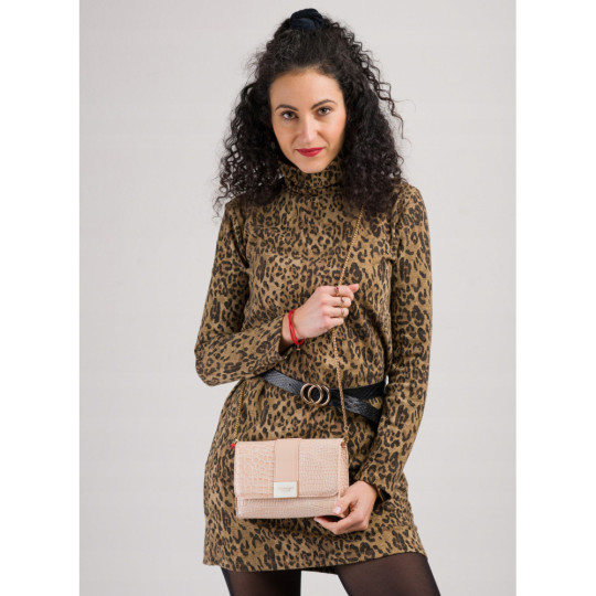 Klasyczna wzorzysta beżowa torebka MONNARI