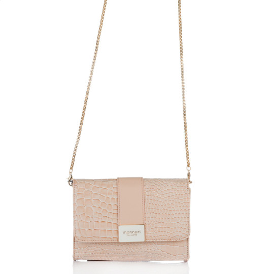 Klasyczna wzorzysta beżowa torebka MONNARI