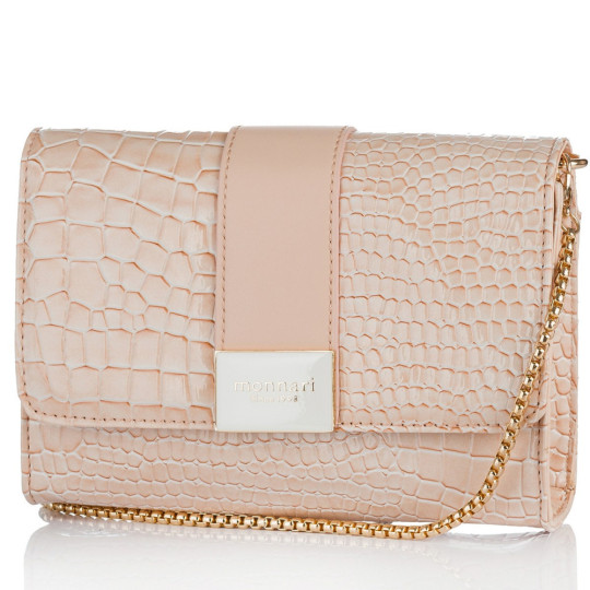 Klasyczna wzorzysta beżowa torebka MONNARI