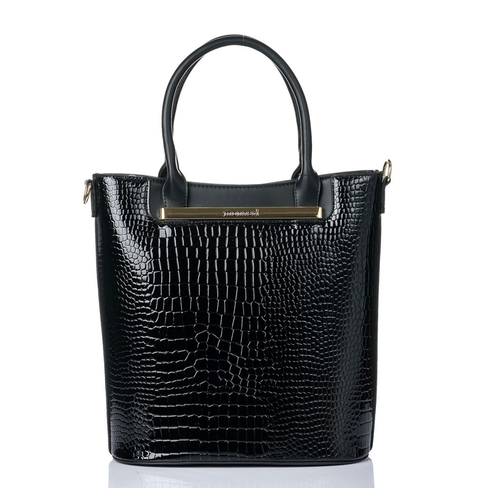 Duży Lakierowany Shopper MONNARI