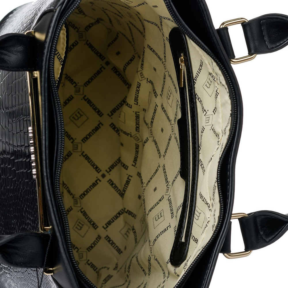 Duży Lakierowany Shopper MONNARI