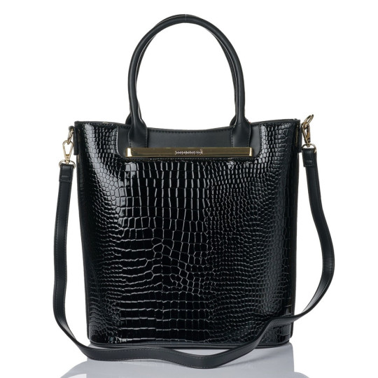 Duży Lakierowany Shopper MONNARI