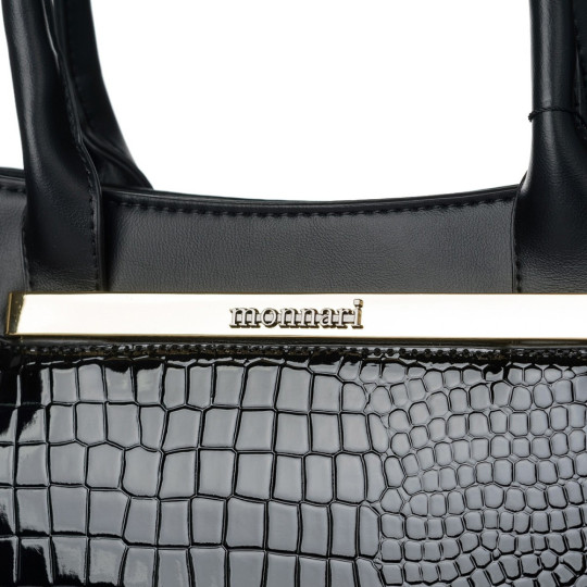 Duży Lakierowany Shopper MONNARI