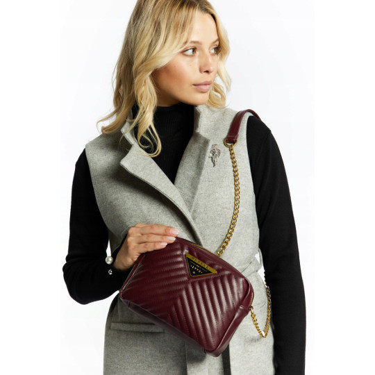 Torba Listonoszka Burgundowa MONNARI