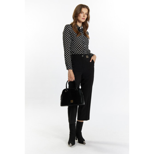 Mała aktówka z lakierowym wykończeniem MONNARI