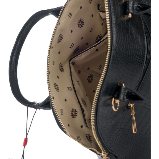 Mała aktówka z lakierowym wykończeniem MONNARI