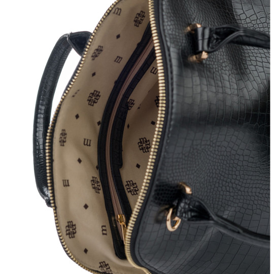 Mała aktówka z lakierowym wykończeniem MONNARI