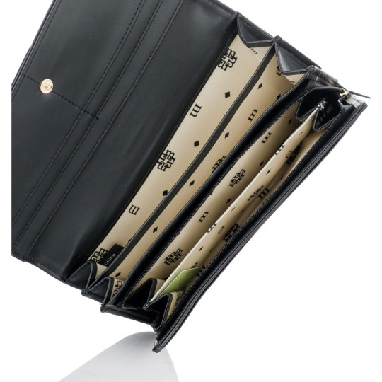 Burgundowy Portfel z logo MONNARI