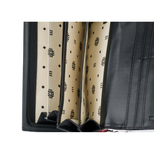 Burgundowy Portfel z logo MONNARI