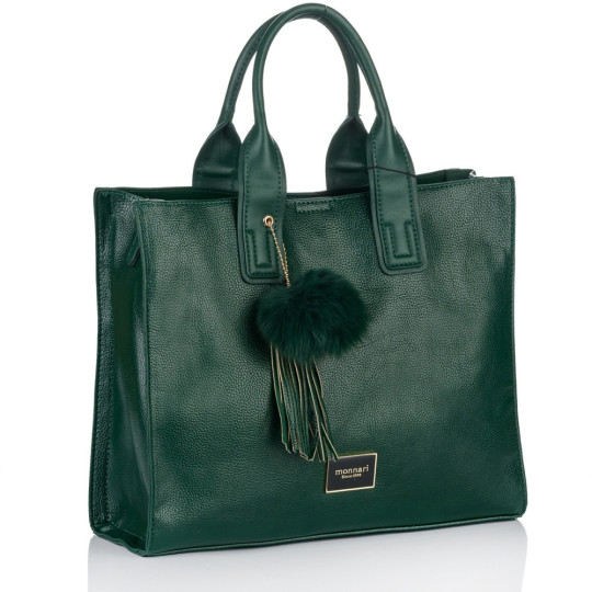 KLASYCZNA TORBA Z POMPONEM  MONNARI