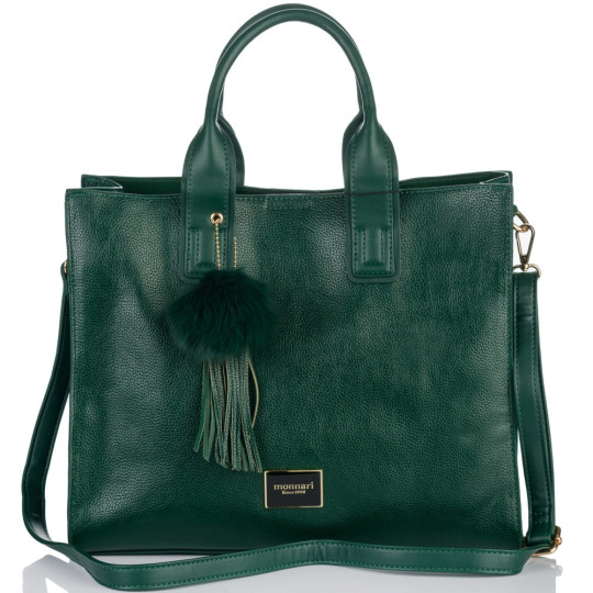 KLASYCZNA TORBA Z POMPONEM  MONNARI