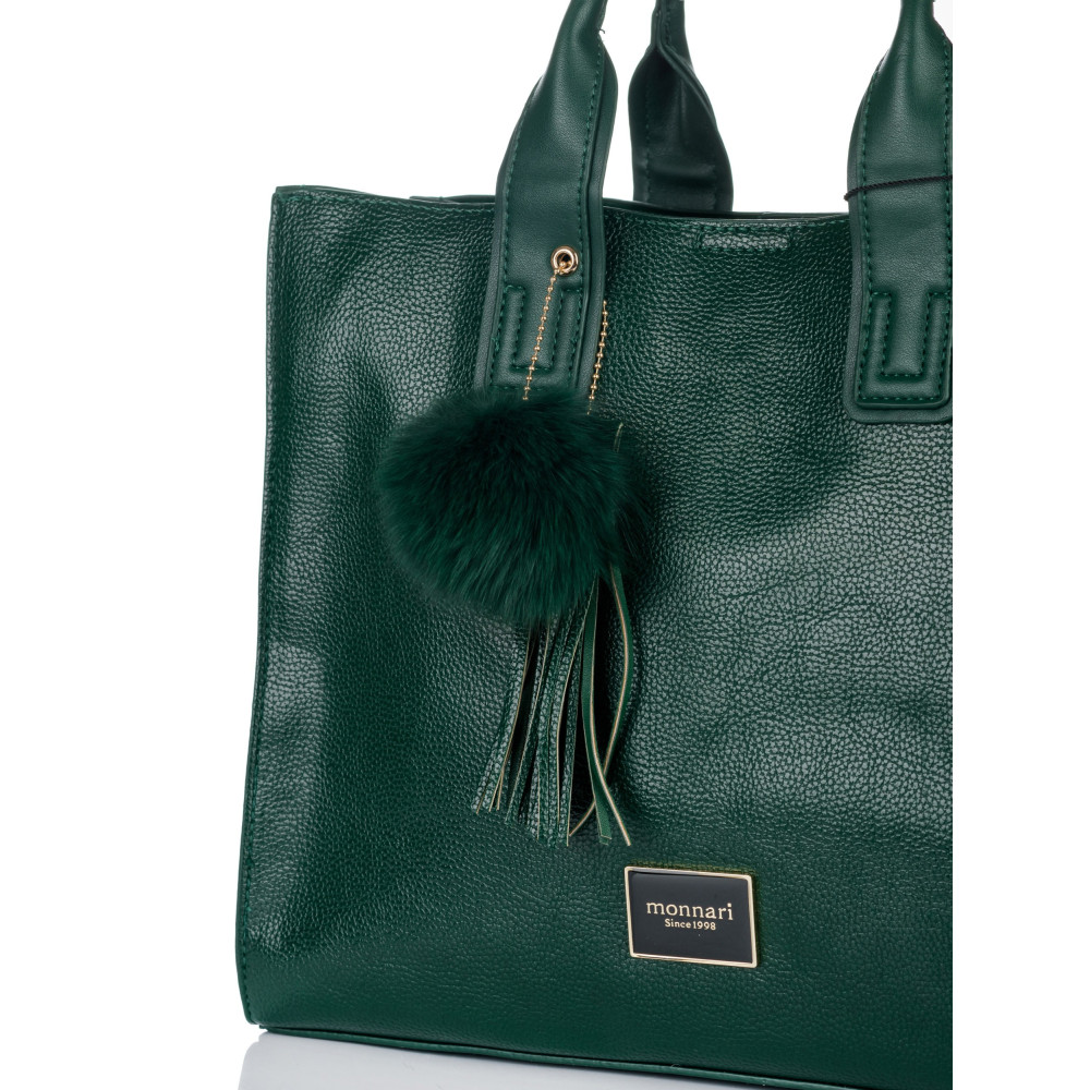 KLASYCZNA TORBA Z POMPONEM  MONNARI