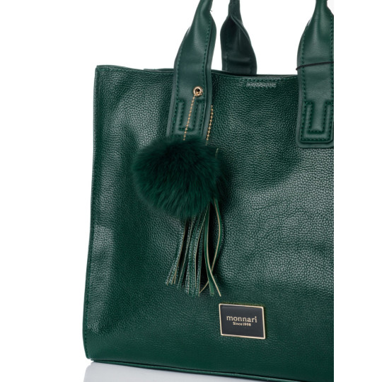 KLASYCZNA TORBA Z POMPONEM  MONNARI