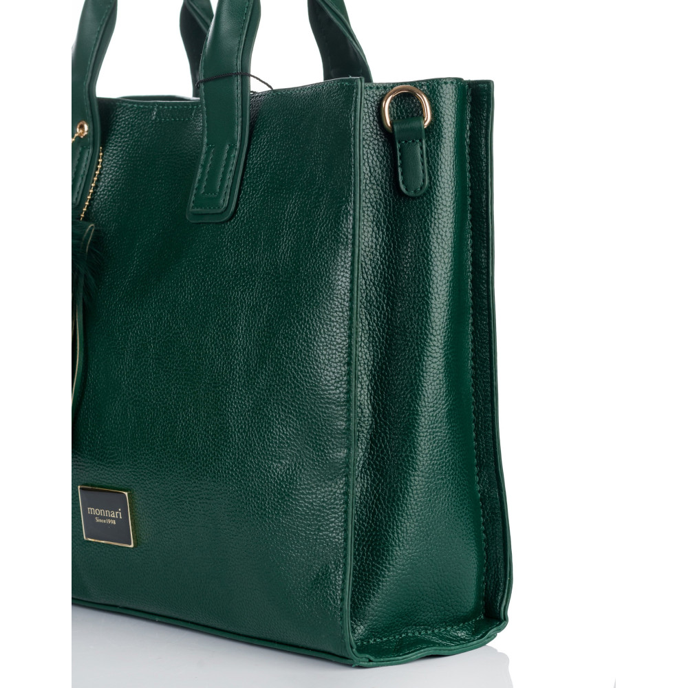 KLASYCZNA TORBA Z POMPONEM  MONNARI