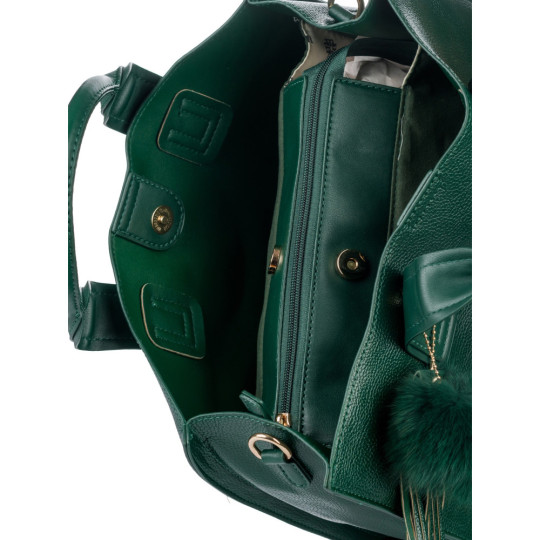 KLASYCZNA TORBA Z POMPONEM  MONNARI