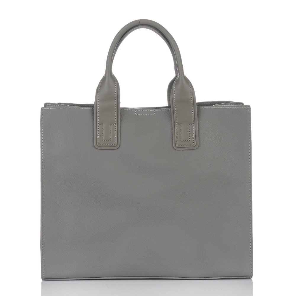 Szara Klasyczna Torba z pomponem MONNARI