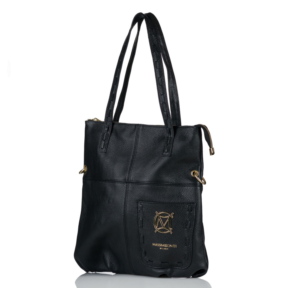 Klasyczna skórzany shopper MASSIMO CONTTI