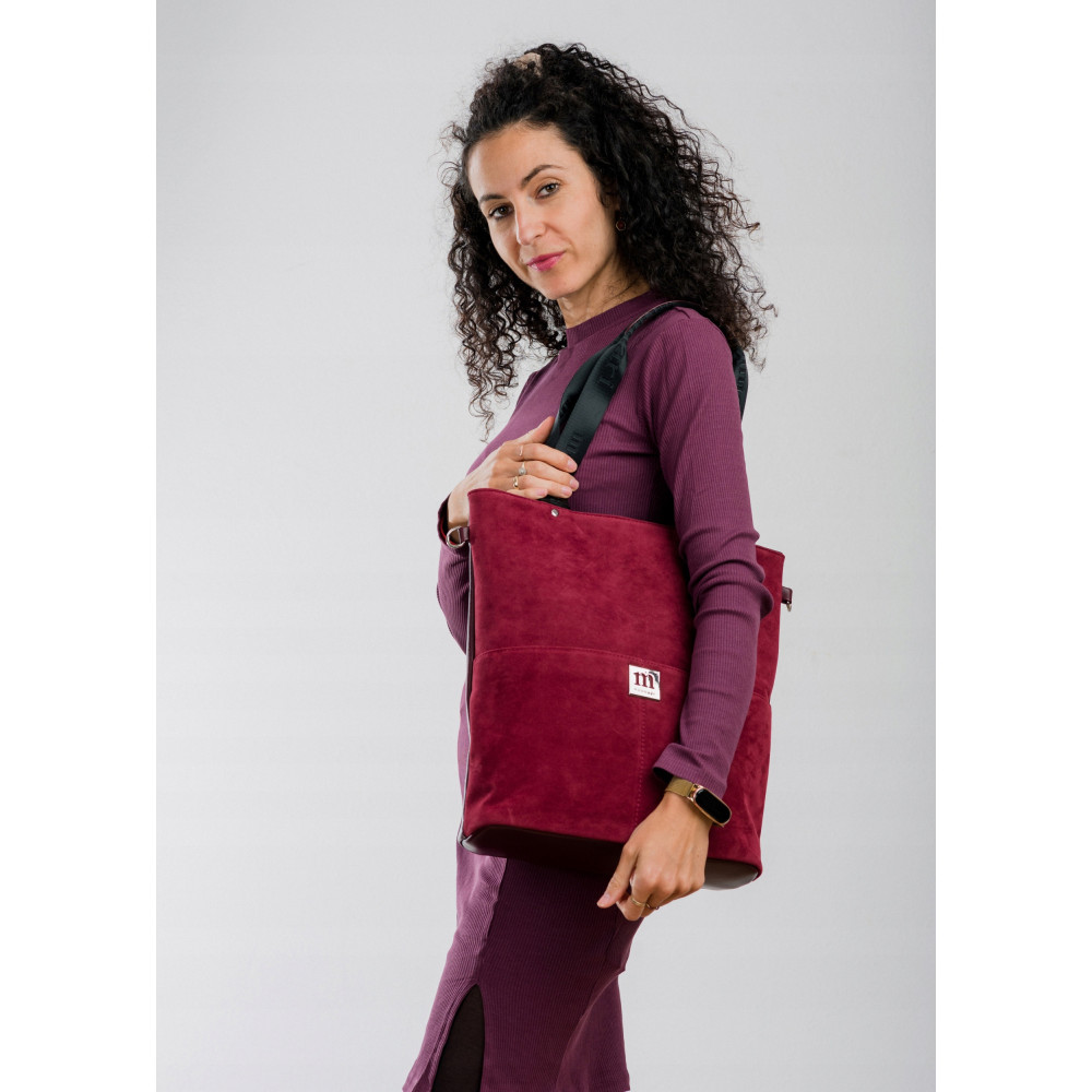 Praktyczna Torba Shopper Zamszowa MONNARI